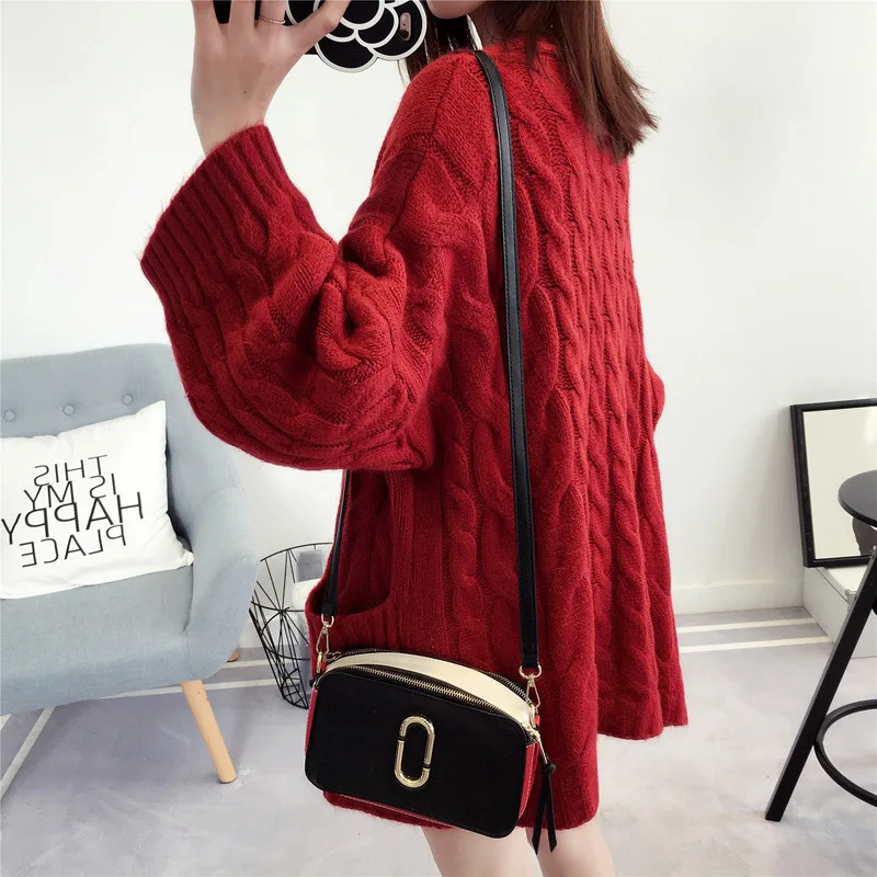 2018 New Pattern Hemp Flowers Pocket 5 Color Sweater Cardigan Women Korean Knitting Unlined Upper Garment Loose All-match Tide Sweaters