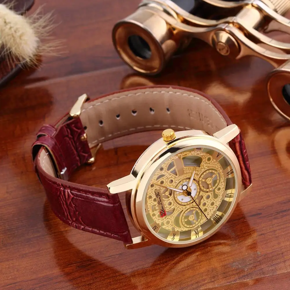 Часы мужские женские 2017 новые модные повседневные часы кварцевые часы кожаный ремешок наручные часы Новые горячие продажи