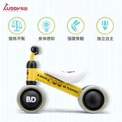 Luddy1-3 лет детские раздвижные машинка с рулем раздвижные коляски детский баланс автомобиля анти-ролловер детские ходунки