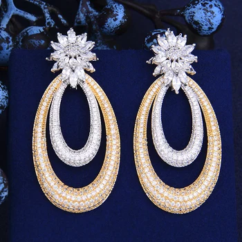 

Super Design Brand New Cubic Zirconia Wedding Party Waterdrop Pendant Earring Fashion Jewelry for Women boucle d'oreille femme