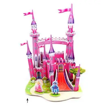 3D Puzzle Jigsaw Baby toy Kid Early learning Castle Construction pattern gift For Children Brinquedo Educativo Houses Puzzle WYQ - Цвет: 689-F