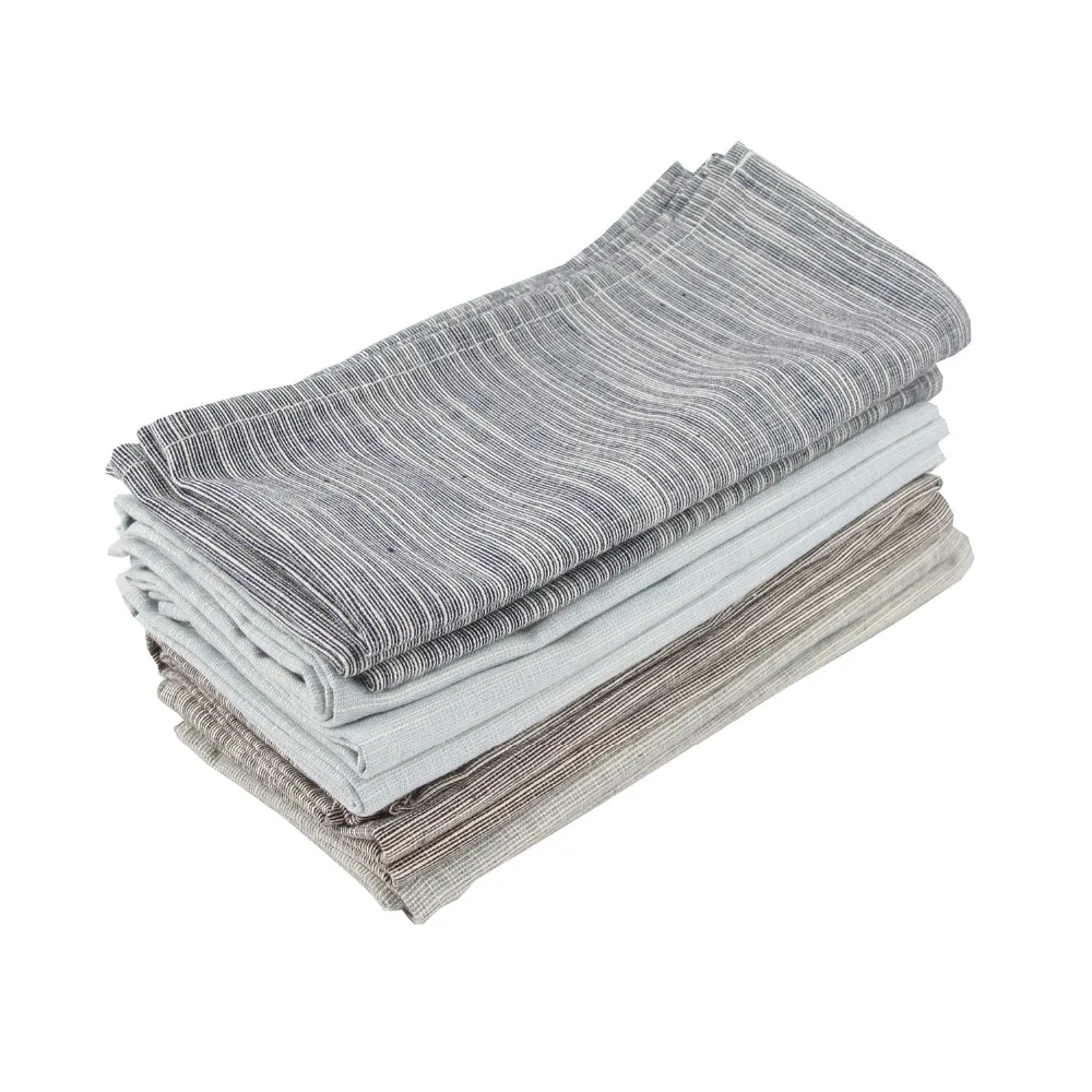 

43 x 43cm cloth Napkins Set of 12 pcs cotton linen heat insulation mat dining table Napkin fabric placemats