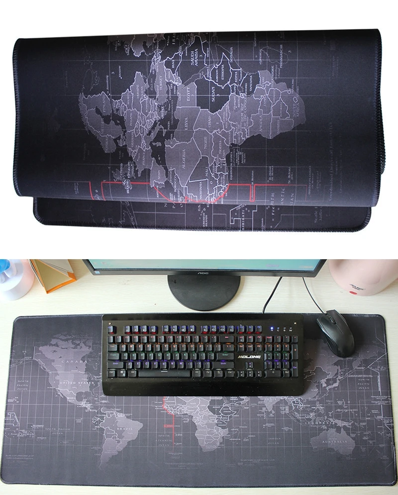 Ollivan очень большой игровой коврик для мыши карта мира игровой коврик для мыши большая НАТУРАЛЬНАЯ резиновая клавиатура Коврик для мыши