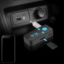 X6 авто Bluetooth Aux адаптер Поддержка tf-карты A2DP аудио стерео Bluetooth Бесконтактный для музыки приемник