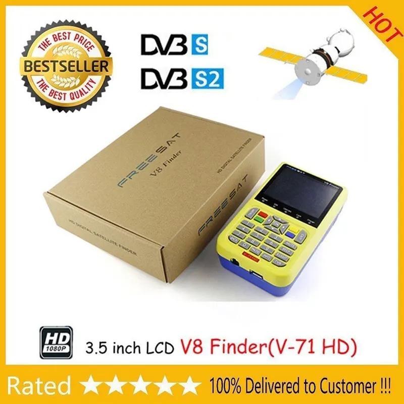 

DVB-S2 V8 DVB-S FTA Digital Signal Finder Signal Display Amplifier Definition Satellite Signal GTMEDIA Exquisite