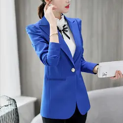 Высокое качество осень весна для женщин блейзер элегантные офисные Пиджаки для модное женское пальто костюмы женский тонкий пиджак