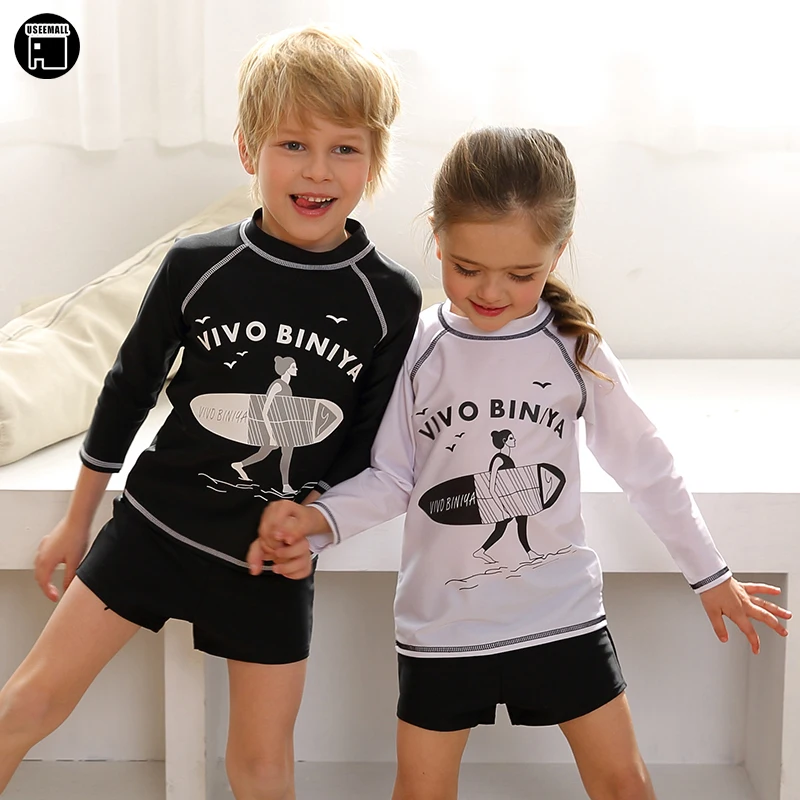 USEEMALL UPF50+ Baby Boys Girls Swimwear 2 9Y Two Pieces Bathing Suit