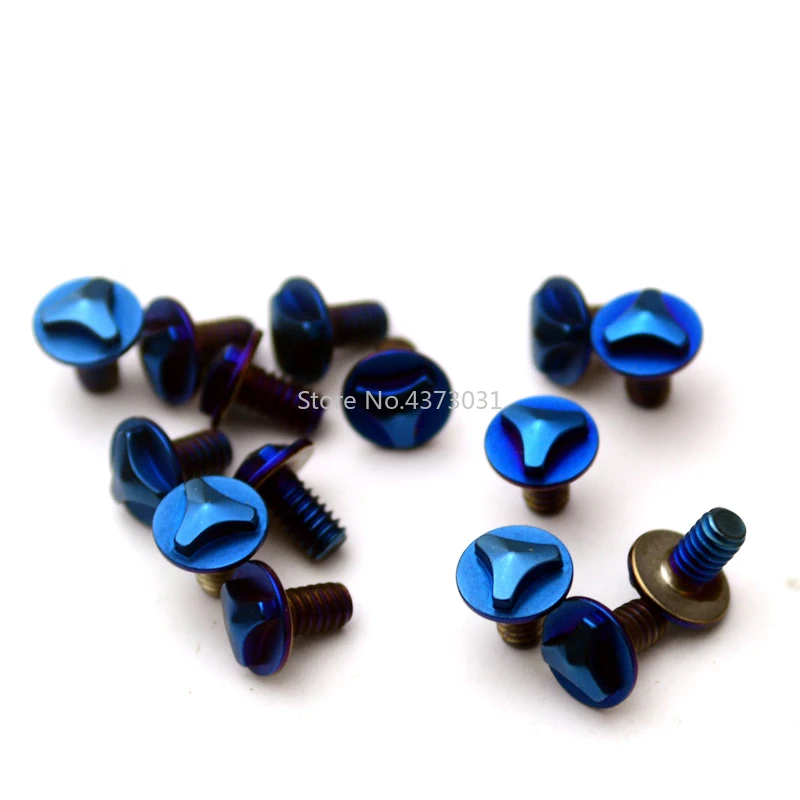 

4 Pieces USA MT-85 Screw Titanium CNC shank nail rivet Roasted blue