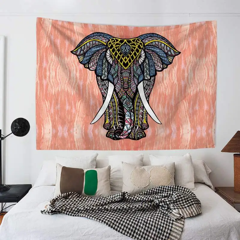 Indian Elephant Tapestry Wall Hanging Tenture Murale mandalas Blanket