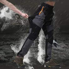 Мужские осенне-весенние ветрозащитные водонепроницаемые брюки флисовые брюки для рыбалки кемпинга походные брюки 60