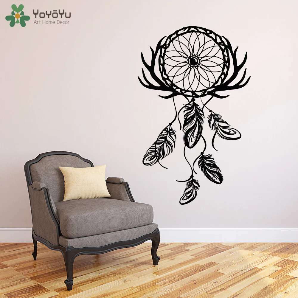 Bohemian Style Dream Catcher Wall Decal Livingroom Hippie Home