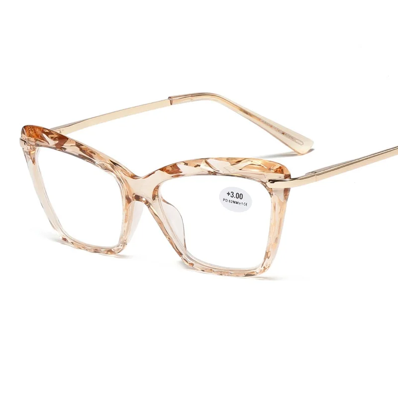 

Women Elegant Luxury Crystal Frame Cat Eye Comfortable Reading Glasses Presbyopia 0.5 1.0 1.5 2.0 2.5 3.0 3.5 4.0 Diopter
