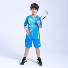 Новая детская одежда для бадминтона Подростковая рубашка и шорты для мальчиков и девочек комплект спортивной одежды для тенниса одежда для настольного тенниса быстросохнущие спортивные костюмы