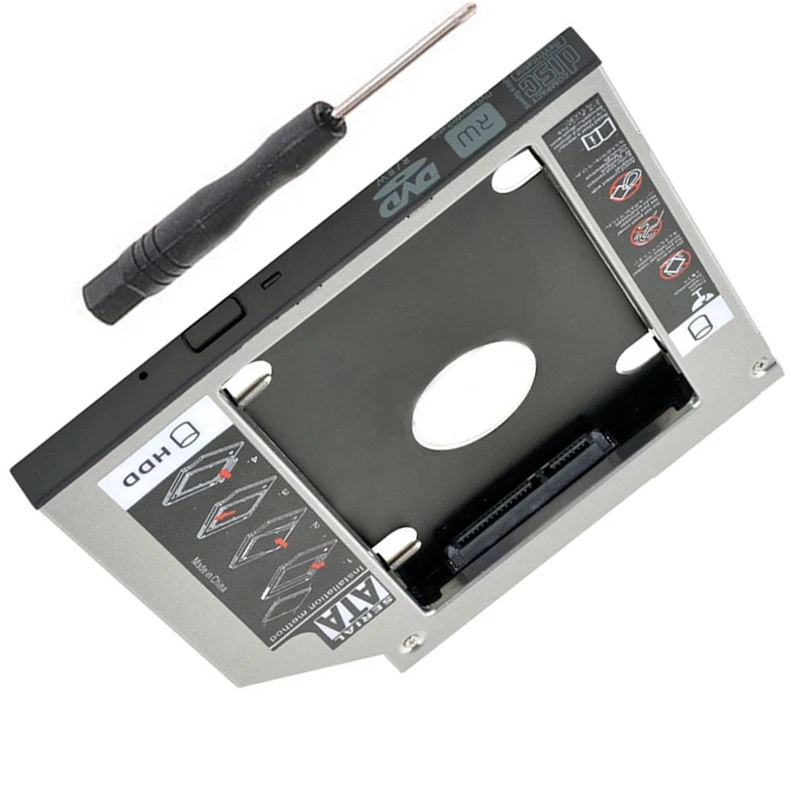 SATA 2nd Hard Disk Drive SSD HDD Caddy Adapter bay For HP G6 G6 2000