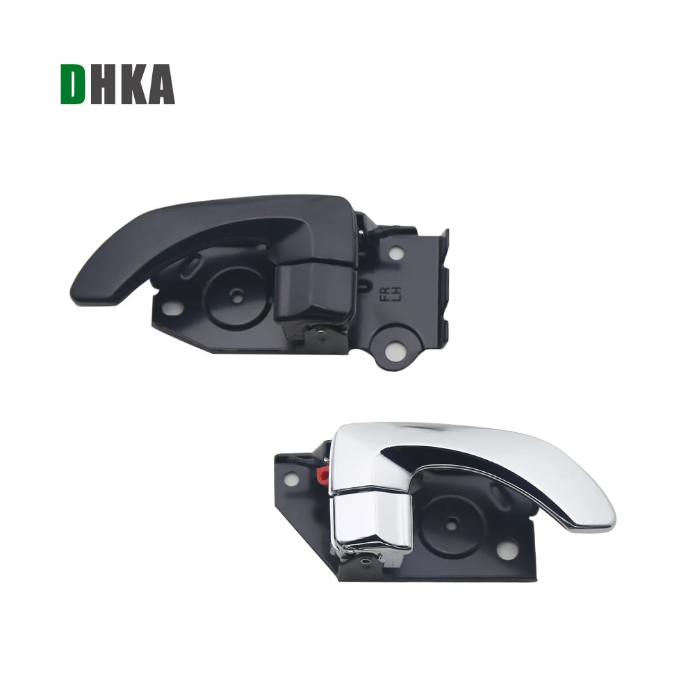 Dhka CHROME Внутри салона дверные ручки для HYUNDAI Santa Fe ввиде горшка 01-06 2001 2002 2003 2004 2005 2006 OEM: FR: 82620-26000 FL 82610