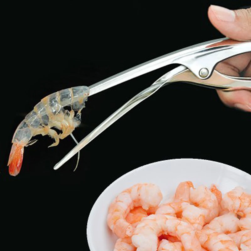 Kitchen Stainless Steel Shrimp Peelers Deveiners Quick Prawn Peel