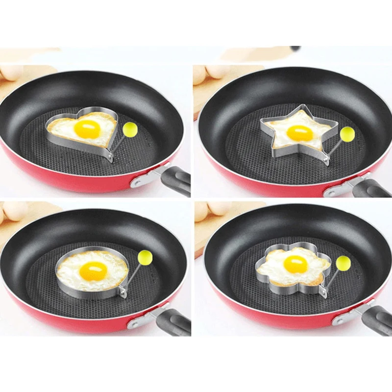 4 Pcs/1pcs Lot Egg Frying Mold Stainless Steel Omelette Mould Eggs Love