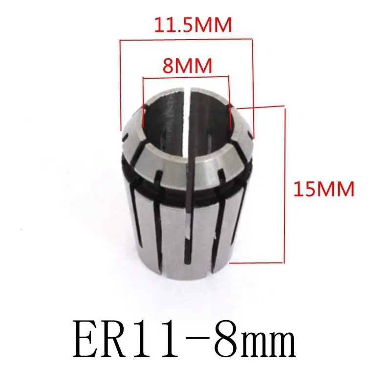Высокая точность 0,008 мм ER11 1-8 мм 3,175 мм 4 мм 6 мм Шпиндельный патрон станка с ЧПУ гравировальный станок
