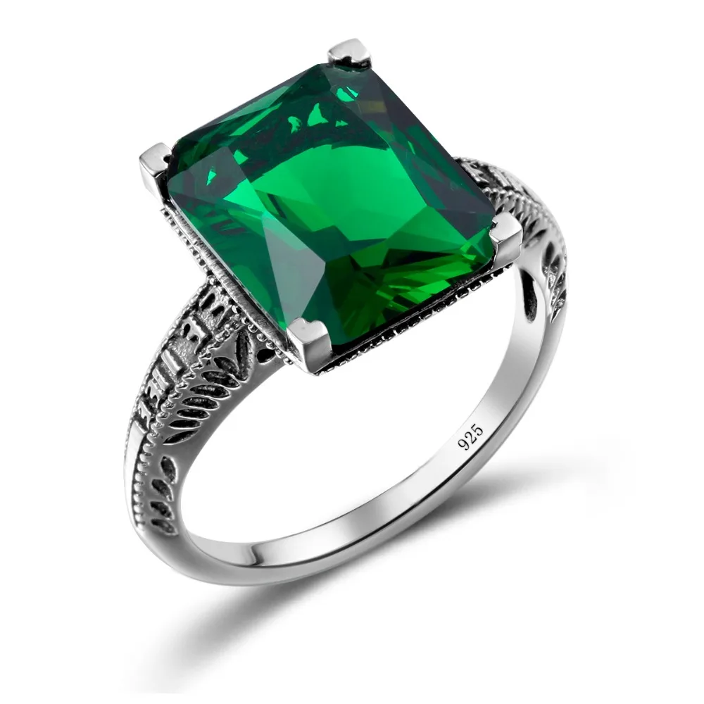 szjinao charms 3ct green crystal cz love ring for wedding luxury gothic 925 sterling silver rings - Gothic Wedding Rings szjinao charms 3ct green crystal cz love ring for wedding luxury gothic 925 sterling silver rings - Gothic Wedding Rings