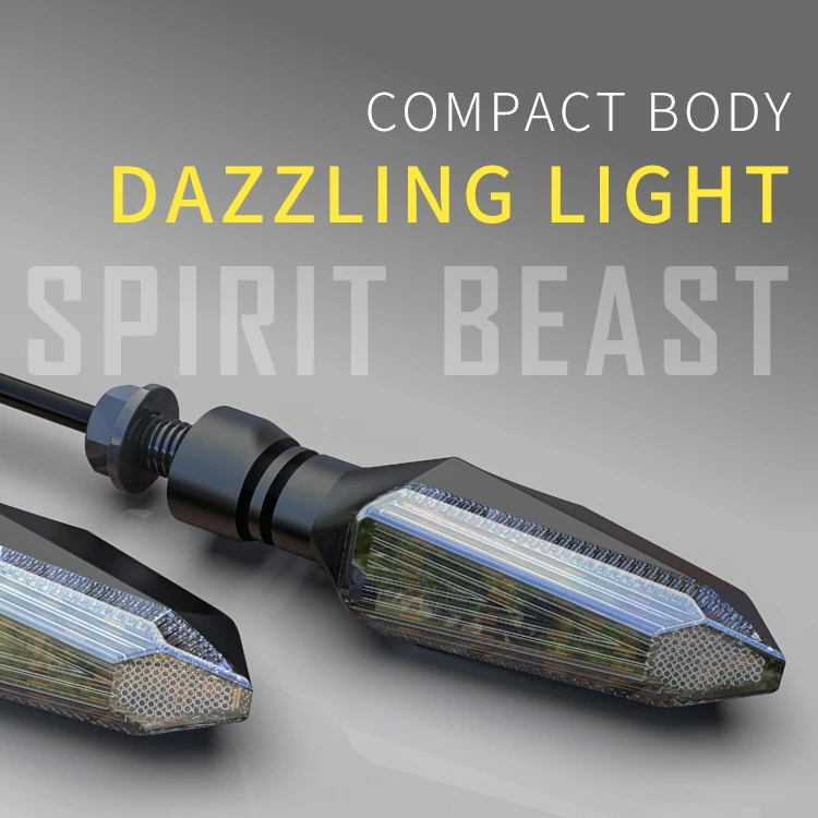 Spirit beast светодиодный поворотник Выделите мотоциклетные фары 12V указателя поворота фитинги сборки мотоцикл