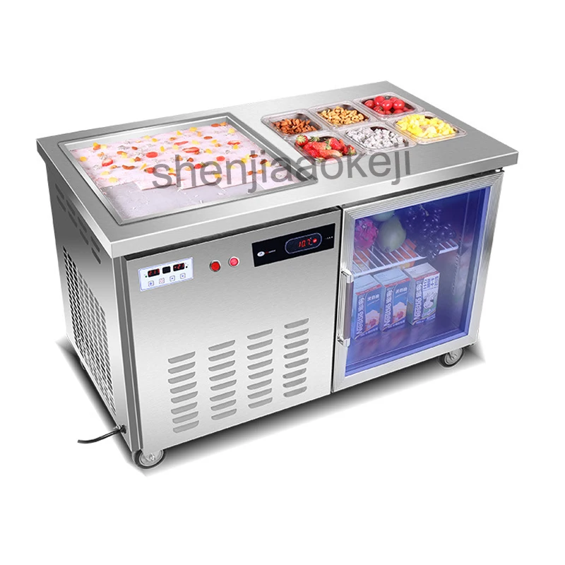 

Smart Freezer fried ice machine Multifunction Fried yogurt machine Commercial fry ice cream roll machines intelligent 220v 1400w