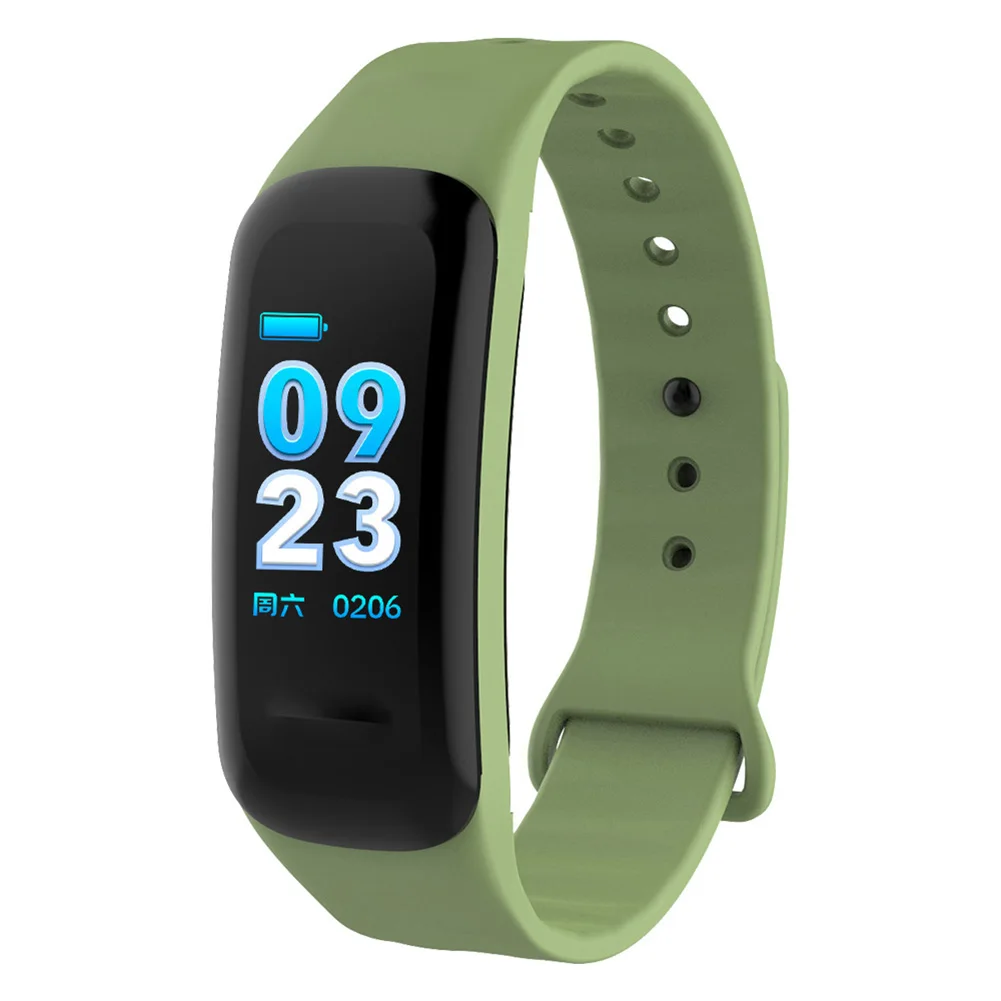 Pantalla de color C1S pulsera inteligente непроницаемый монитор для чтения карт, фитнеса, Bluetooth reloj intelig