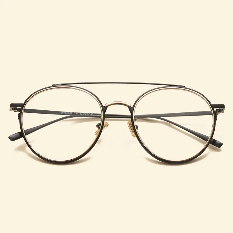 Большая оправа Ретро Металлические очки оправа для мужчин и женщин Близорукость оптическая оправа прозрачные линзы Повседневные очки студенческие очки по рецепту