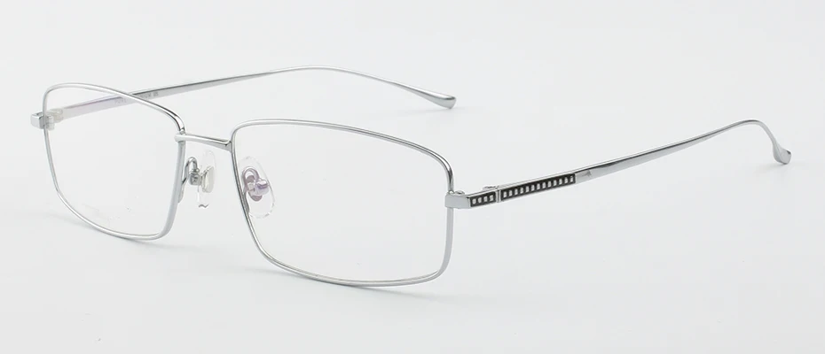 Новое поступление, горячая Распродажа, мужские очки из чистого титана, фуллрим, оптическая оправа, Rx, очки для чтения, близорукость, очки для глаз, LB6637 - Цвет оправы: silver