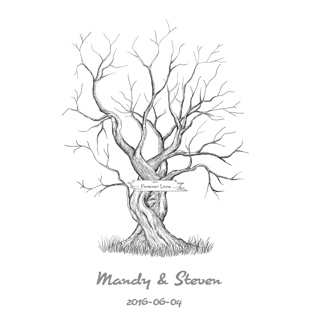 Дерево желаний рисунок карандашом