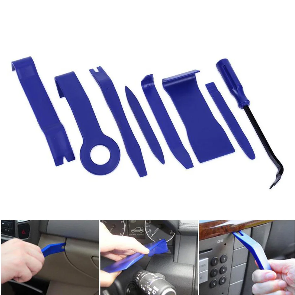 8pcs/set Car Disassembly Tools DVD Stereo Refit Kits Interior Plastic Trim Panel Dashboard Installation Removal Repair Tools 8pcs/set Car Disassembly Tools DVD Stereo Refit Kits Interior Plastic Trim Panel Dashboard Installation Removal Repair Tools