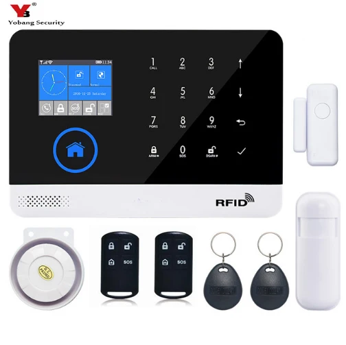 Yobang охранная беспроводная домашняя сигнализация wifi RFID приложение дистанционное