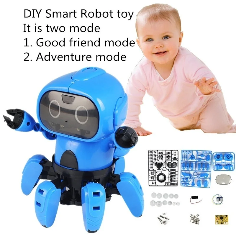 Новый дизайн DIY Интеллектуальный индукционный RC робот со следующим датчиком