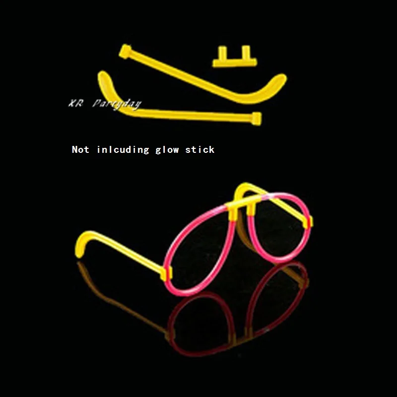 Светящиеся палочки очки флуоресцентные браслеты ожерелье повязка с кроликом соединители Свадебные концерты рейв неоновые вечерние игрушки для детей - Цвет: oval glasses