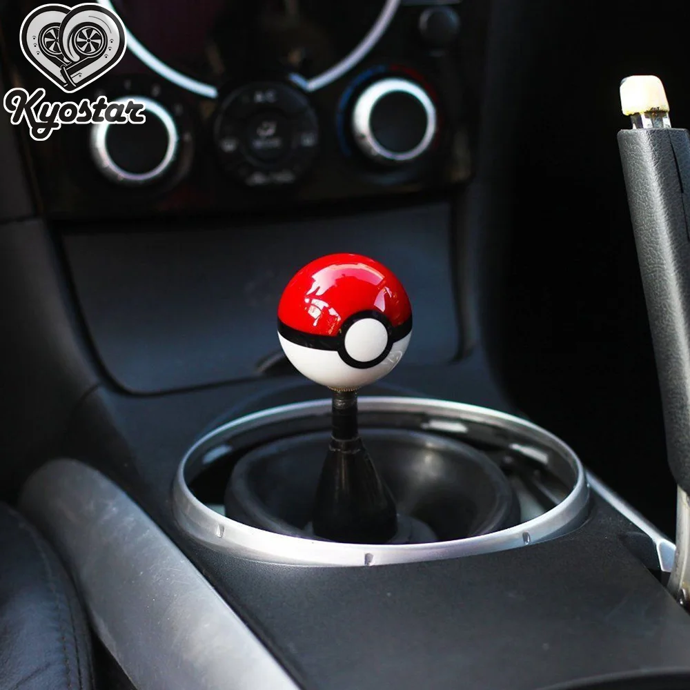 Pokebball Pokemon Go шариковая ручка переключения передач, пластиковая 3 нити, автомобильная Резьбовая ручка переключения передач, ручка переключения передач, 54 мм, 2 дюйма