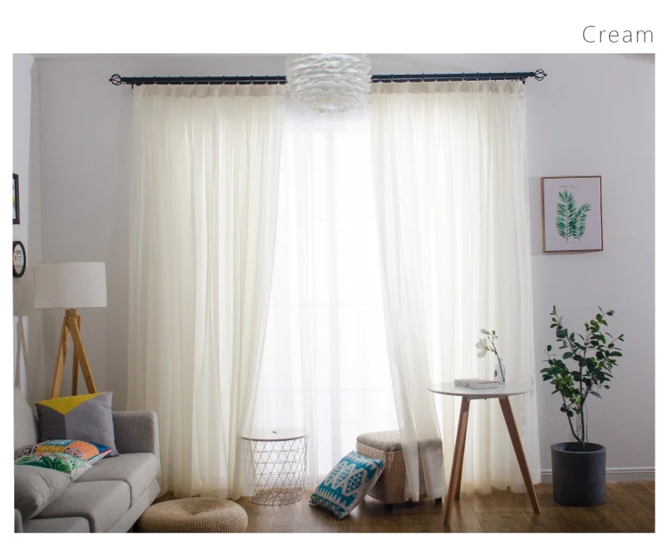 Белый Тюль двери, окна шторы s Sheer для гостиная Bedrooom шарф занавеска из органзы шторы кухня 22 видов цвет