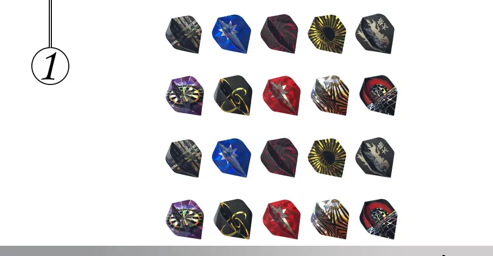 Easytoday 30Pcssets Professional Accessories Darts Flights Set Ten Colors High Quality Plastic Dart Wing Cool Darts Accessories (1)
