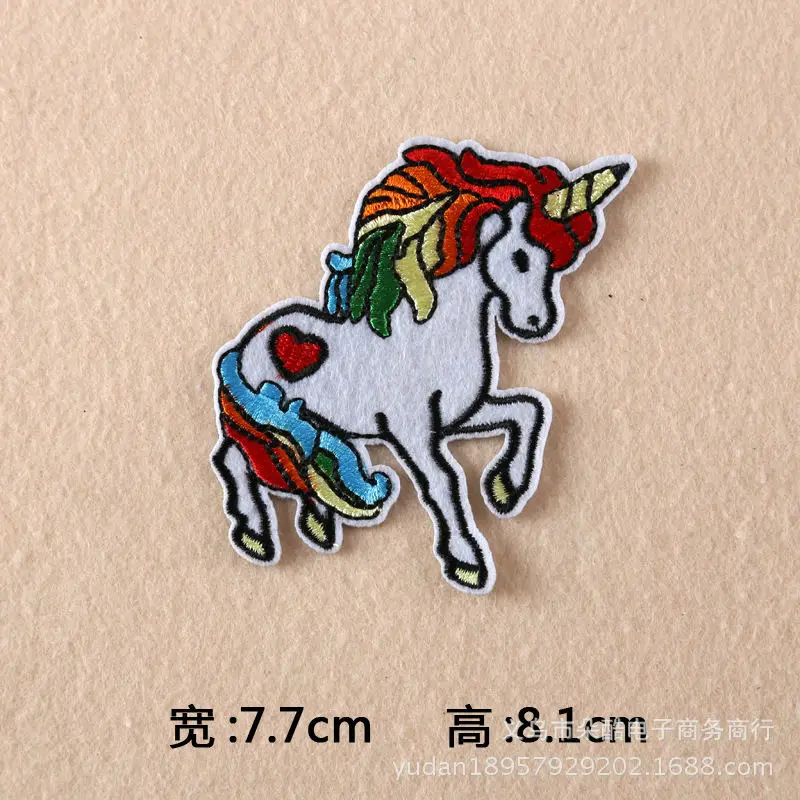 

Cartoon Iron on Sew on Unicorn Embroidered Clothes Patch For Clothing Girls Boys