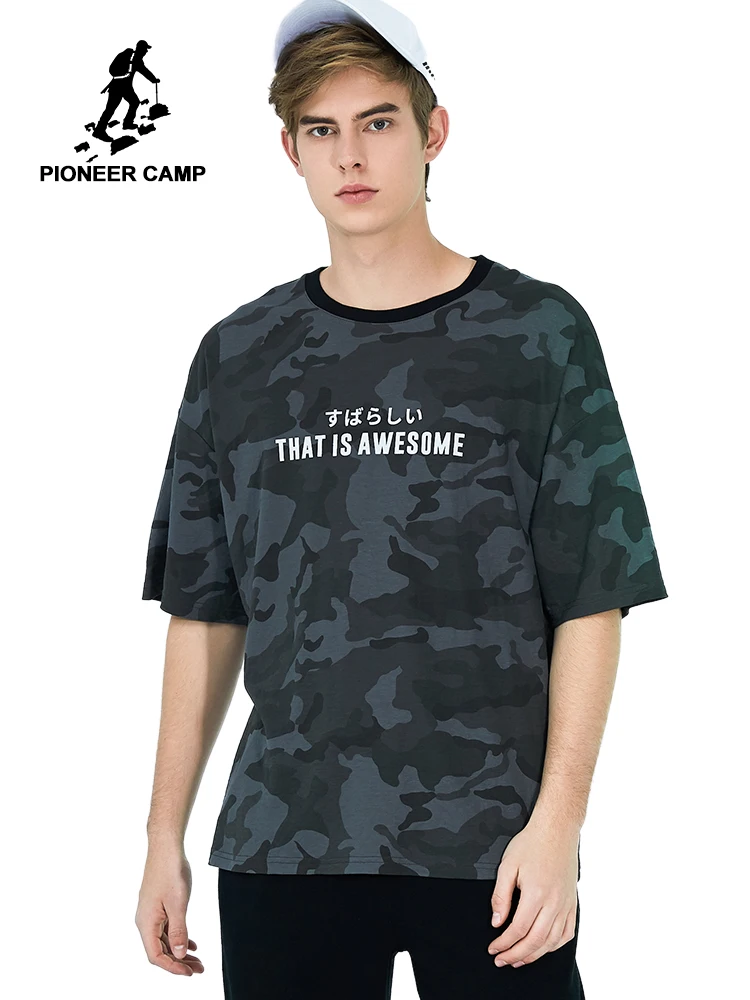 

Pioneer Camp 2019 Men T Shirt Short Sleeve Brand Clothings Mens Tees Top Streetwear Military Camouflage Tshirt Men ADT901166