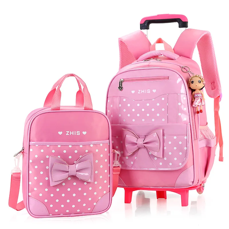 Школьные ранцы для мальчиков и девочек, Съемный Детский рюкзак с 2 колесами, Детские Водонепроницаемые сумки на колесиках, рюкзак для книг