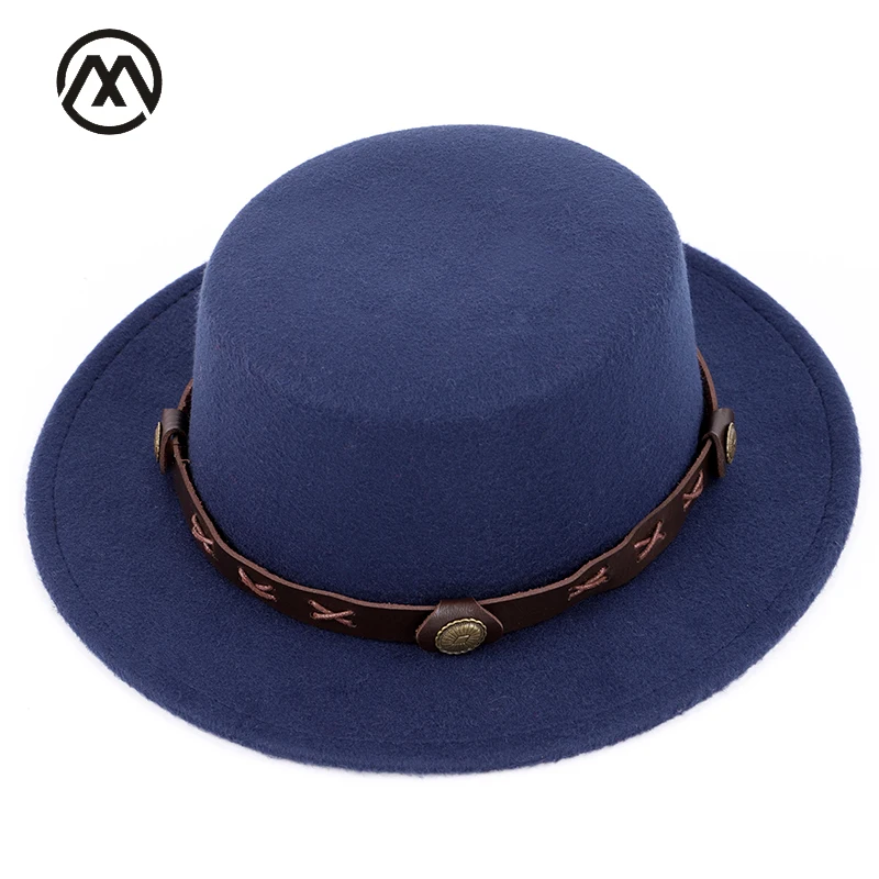 

Retro men's fedora autumn and winter warm and comfortable adjustable hats men's and women's universal delicate belt bowler caps