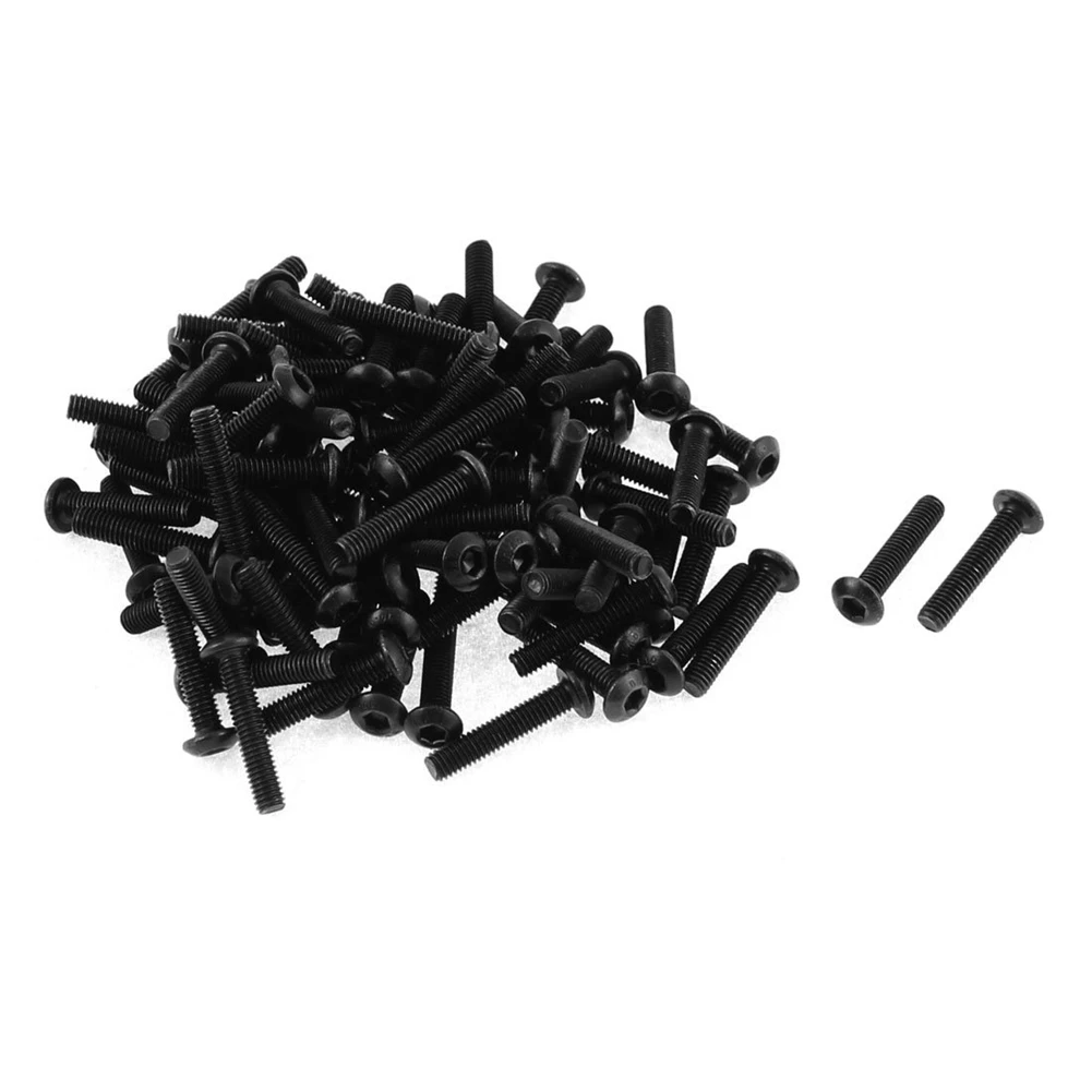 

HHTL-M3x15mm Thread Button Head Hex Socket Cap Screw Bolt 100pcs