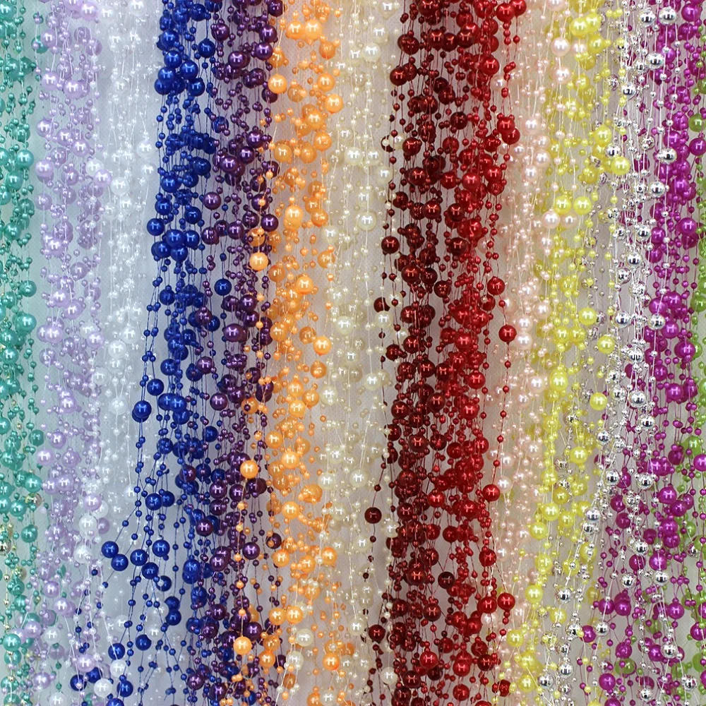 1 Meters Fishing Line Artificial Pearls Beads Chain Garland Flowers DIY Wedding Party Decoration Products Supply