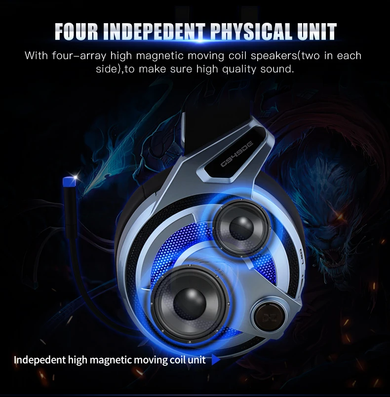  Gaming Headphone 7.1 sound Headset Earphones USB with Mic Microphone PC Bass Stereo Laptop Computer