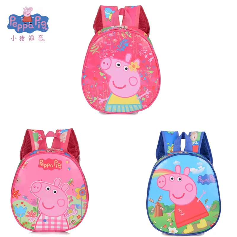 

New Arrival Genuine Peppa pig toys George plush backpack high quality Soft Stuffed cartoon bag Doll For Children kids toy Gift