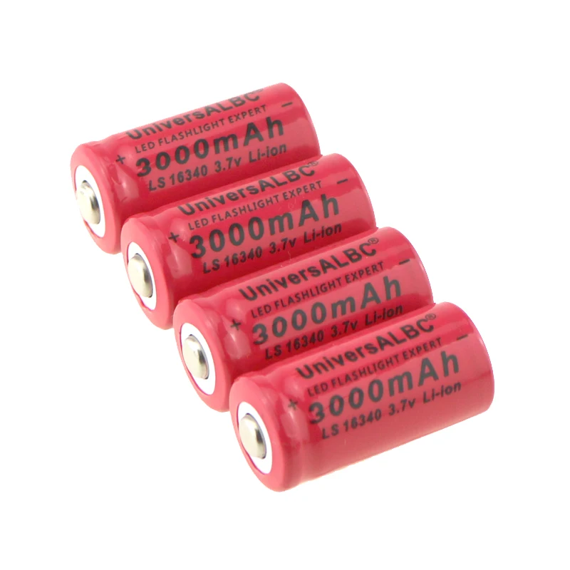 Kaufen 3000mAh Wiederaufladbare 3,7 V Li Ion 16340 Batterien CR123A Batterie Für LED Taschenlampe Reise Wand Ladegerät Für 16340 CR123A Batterie