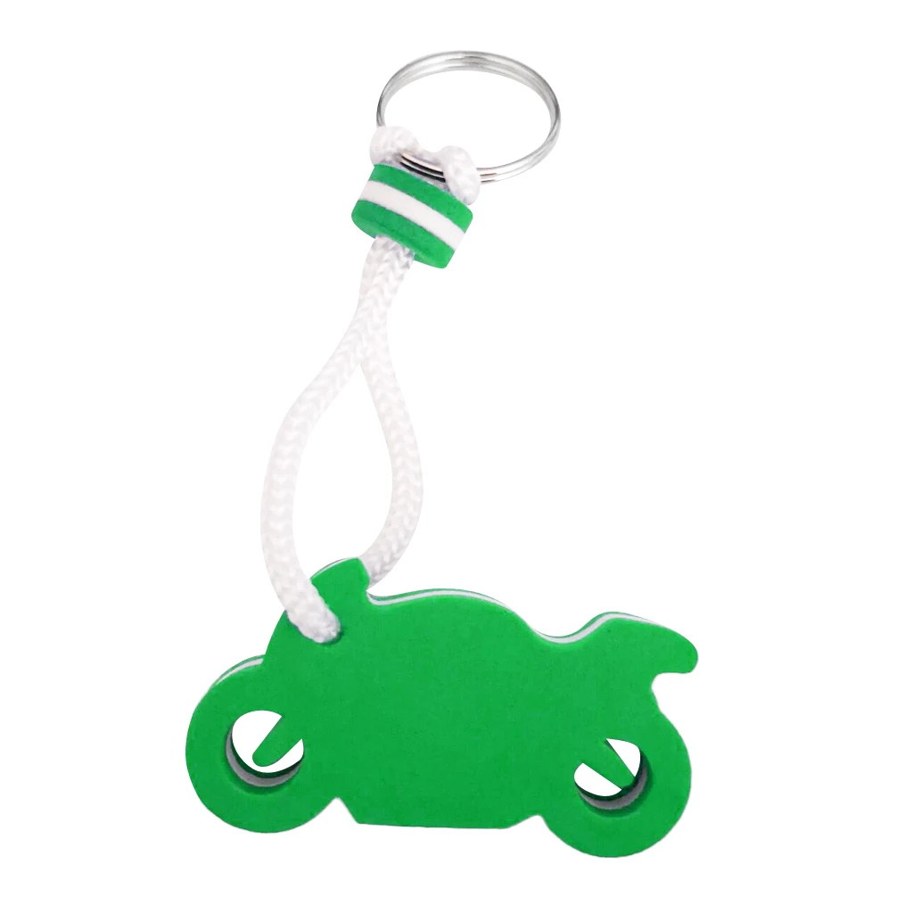 4 Count EVA Foam Floating Keychain Key Chain Marine Boat Kayak Keyring Water Buoy Floats  Motorbike Shape