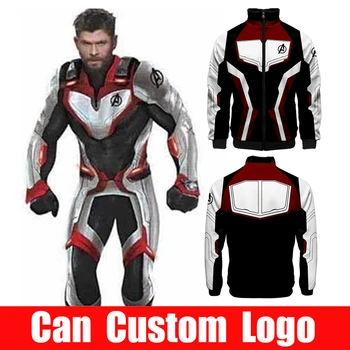 

Movies Endgame Quantum Realm Sweatshirt Zipper Jacket Advanced Tech Coat Cosplay halloween costume superhero Iron Man bomber
