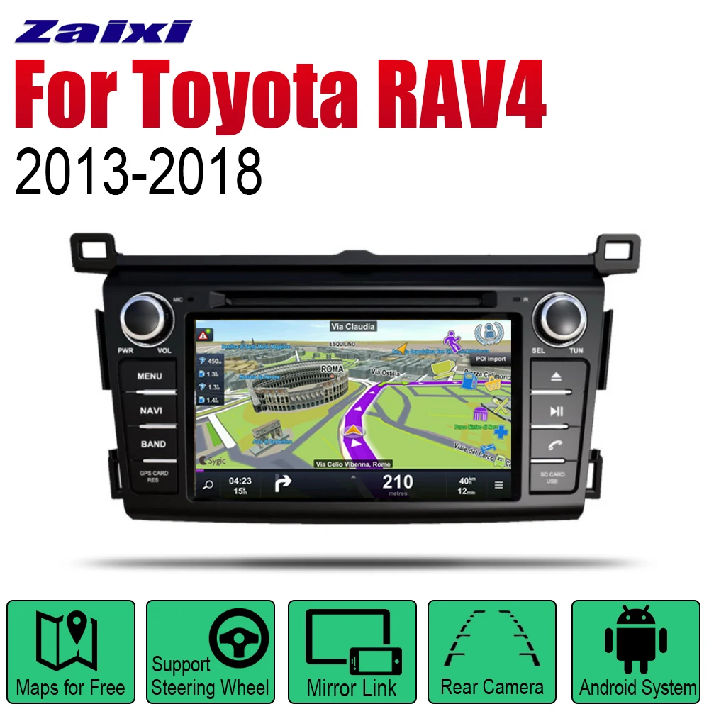 

ZaiXi Android Car Radio Stereo GPS Navigation For Toyota RAV4 2013~2018 Bluetooth wifi 2din Car Radio Stereo Multimedia Player