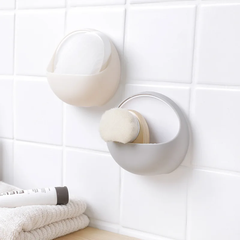 

household storage Round shape soap box shower Box bath house container holder travel soap dish candy color Tray Container