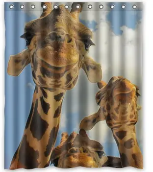 

Unique Custom Cute and Lovely Giraffe Waterproof Polyester Fabric Shower Curtain 60"X72"-Bathroom Decor